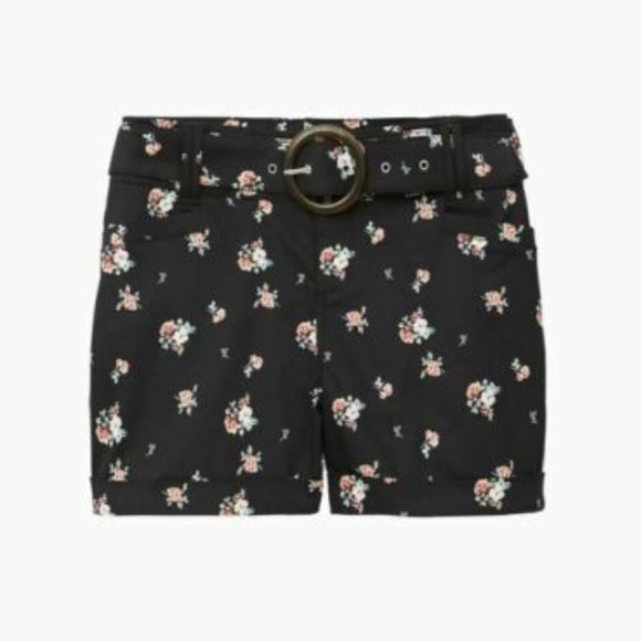 Torrid Size 12 Belted Mid Short Sateen Floral NEW - Picture 6 of 7